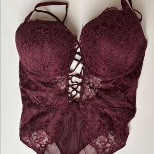 La SENZA Burgundy Lace Bra Top